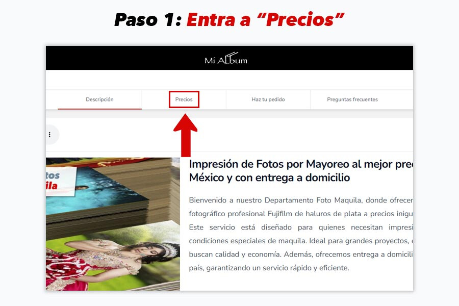 Consulta los precios de impresión en Foto Maquila Mi Album