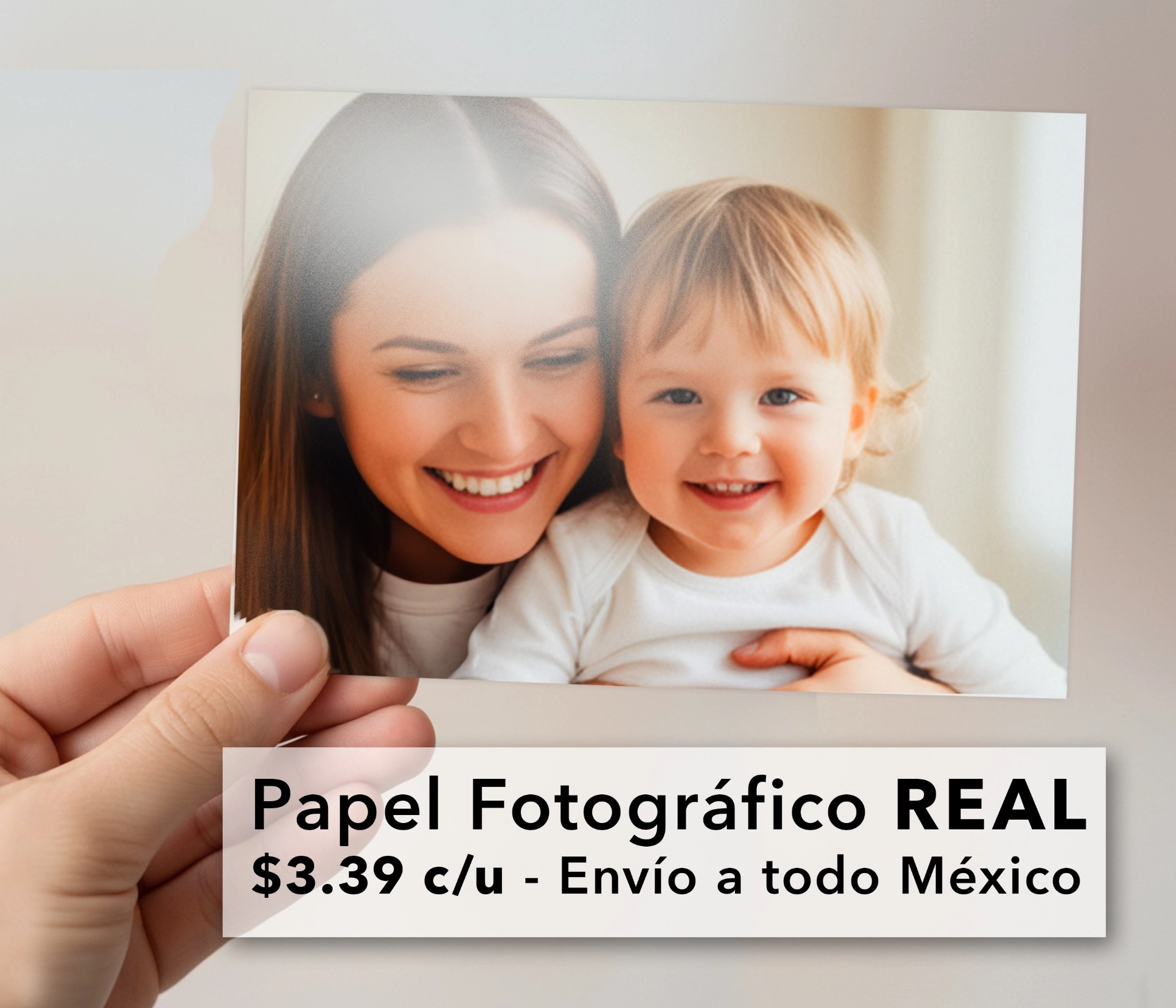 Impresiones tamaño postal en papel fotográfico real